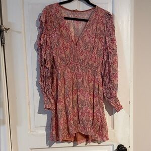 Elegant Floral Long Sleeve Dress